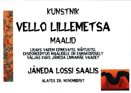 Kunstnik Vello Lillemetsa maalid - plakat