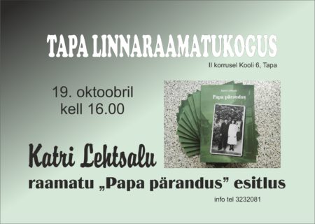 Raamatu "Papa pärandus" esitlus